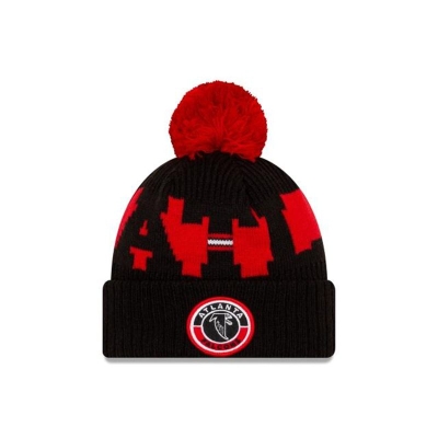 Atlanta Falcons Gorra | New Era NFL Historic Cold Weather Sport Knit Beanie Mexico - Negros